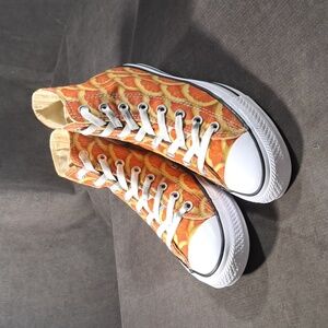 Converse Chuck Taylor All Star Orange Slice High Top Sneakers VG- US 9.5